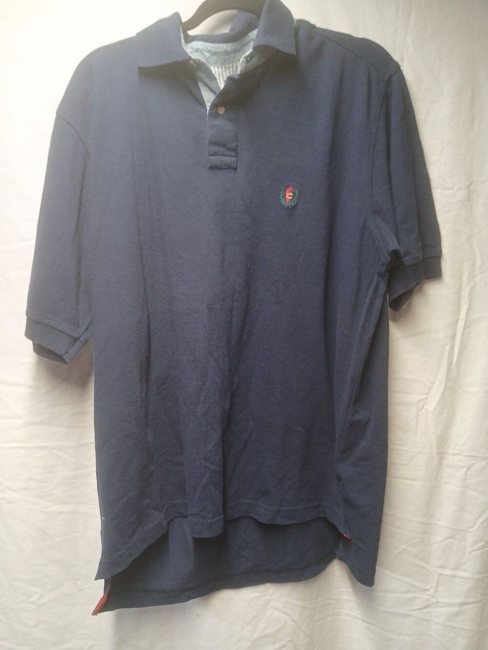 Catalina Polo Shirt Mens M Navy Blue Short Sleeve Cotton Active Golf Casual